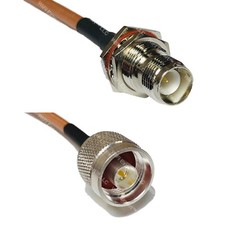 RG142 RP-TNC FEMALE BULKHEAD to N MALE Coaxial RF Cable USA-Ship Lot