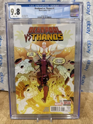 Deadpool vs Thanos 1 CGC 9.8 2015 Graded New Slab Thanos Beats Deadpool Scarce