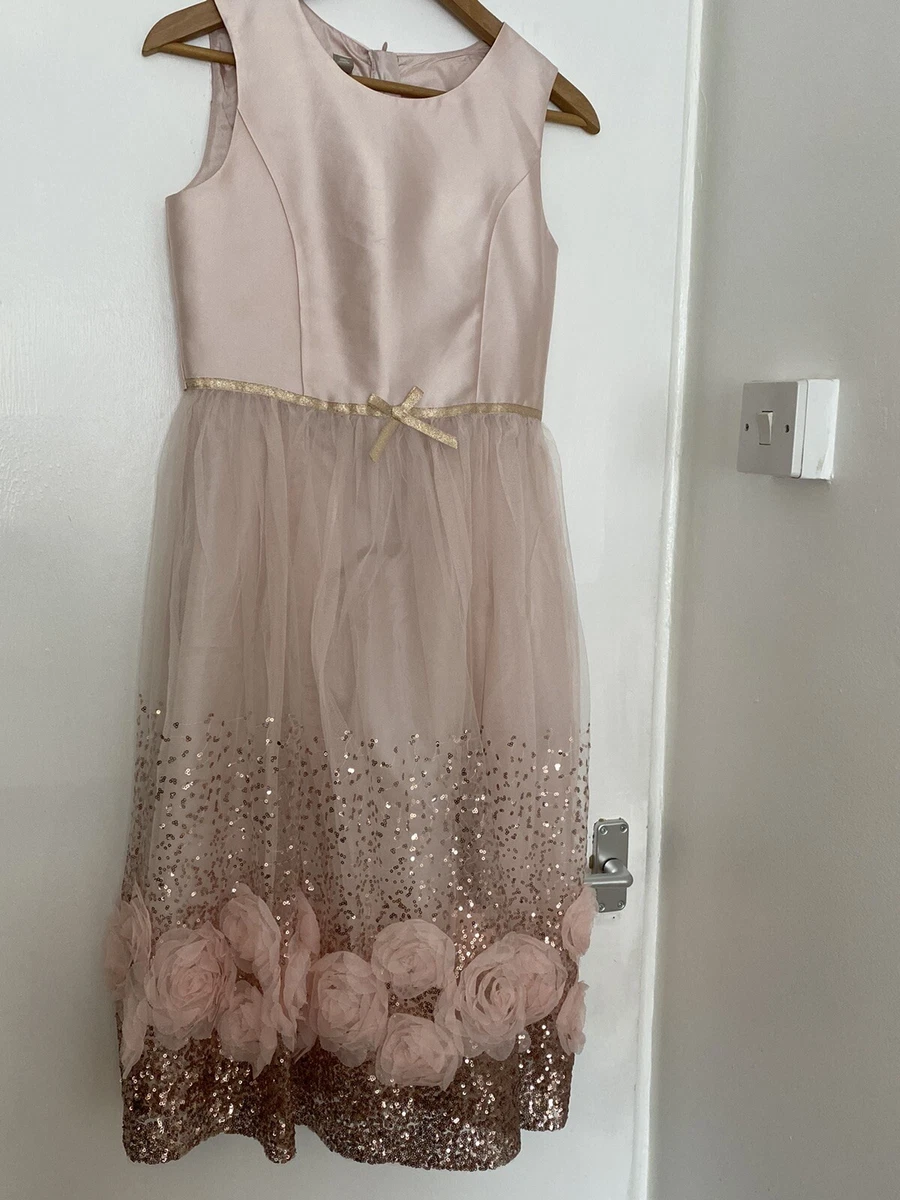 Monsoon girls party flower girl sequence dress age 14 15 years