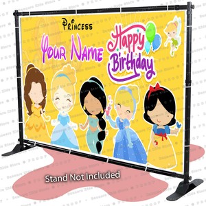 Baby Disney Princess Inspired Birthday Banner Party Backdrop