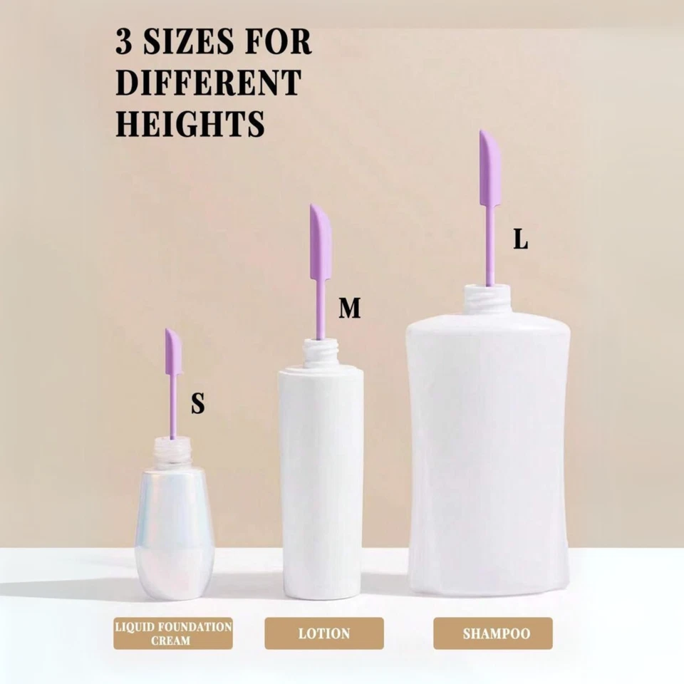 3pcs Silicone Scraper Set - Foundation Spatula & Shower Gel Empty Bottle Scraper - Image 3 of 4