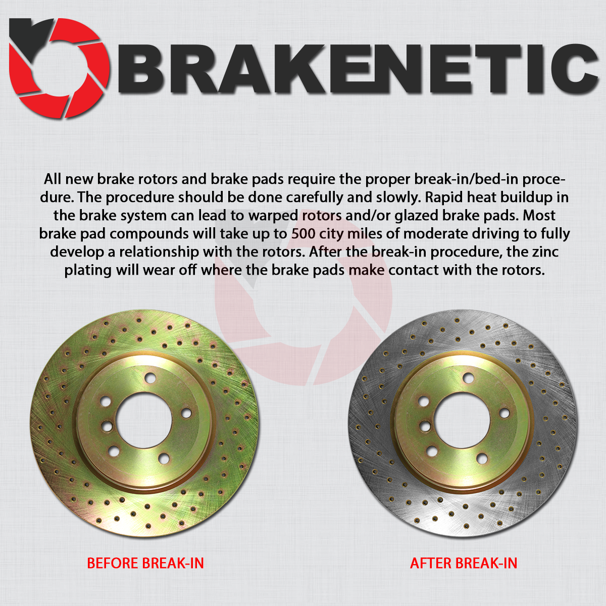 REAR SET BRAKENETIC Sport Cross Drilled Brake Rotors 260mm