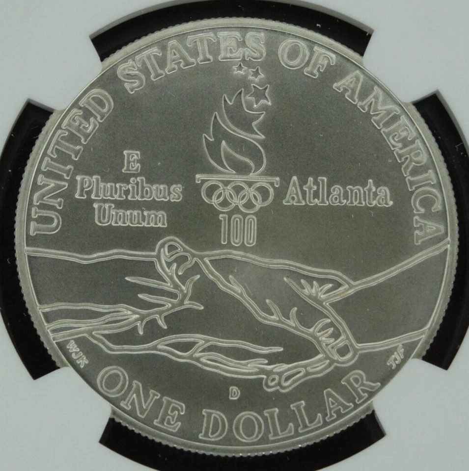 1995-D Paralympic Blind Runner Unc Silver Dollar NGC MS 70 Commemorative $1 - Image 4 of 4