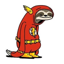 Flash Sloth Funny Sticker Decal comics art