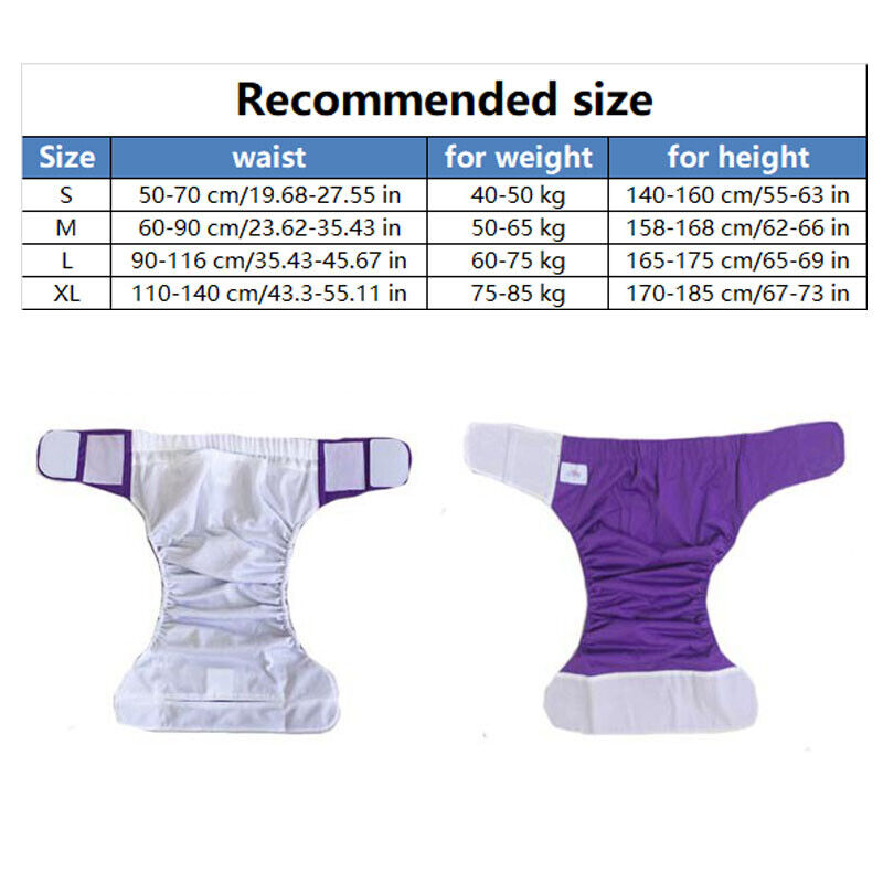 Reusable Adult Diaper Covers Nappy Pants Waterproof Incontinence