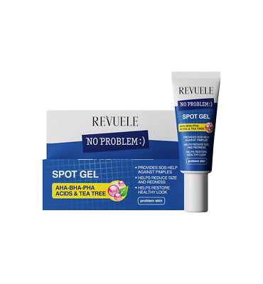 REVUELE NO PROBLEM SOS Gel AHA-BHA-PHA-SÄUREN UND TEEBAUM 2x25ml