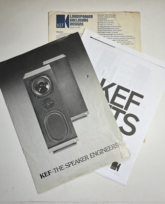 KEF 104aB CANTATA CORELLI CALINDA SPEAKER BROCHURES ENCLOSURE DESIGN INFO D1331