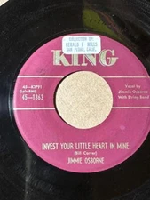JIMMIE OSBOURNE King 1383 INVEST YOUR LITTLE HEART IN MINE VG+/VG++   LISTEN