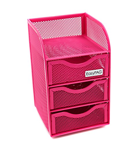 Easypag Mesh Desk Organizer 6 Component Accessories Cady 3 Drawer