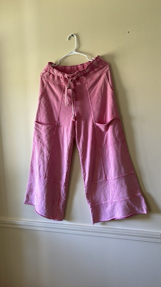 Poppy Seed & Easels Wide Leg Boho, Wide Pockets Pink Sz S Pants eBay