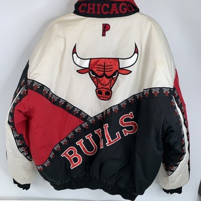 Chicago Bulls Windbreaker Jacket Mens XL Red Black NBA Basketball Apex One 90s