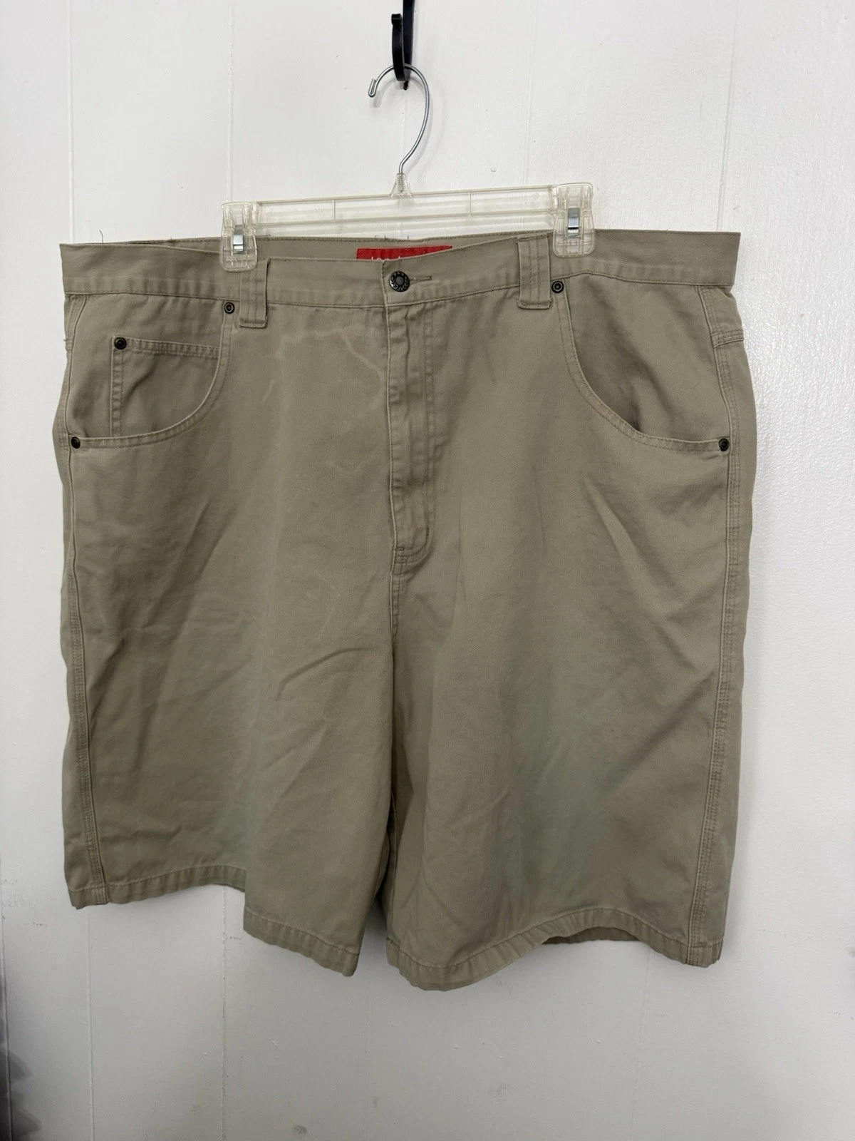 Jon Lauren Mens Y2K Khaki Chino Shorts Size 44 Dad Core Casual Golf Summer