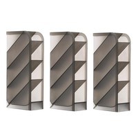 3 Packungen Schreibtisch Stifthalter Kunststoff 4 FäCher Stiftebox BüRo Schwarz