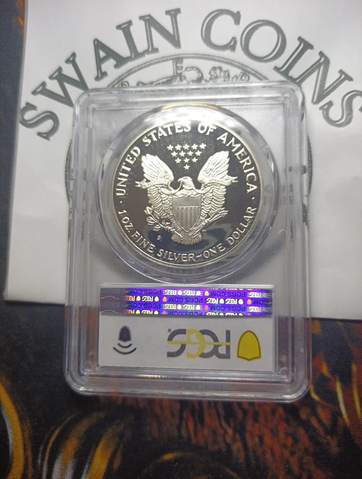 1989-S American Silver Eagle Dollar PR69DCAM PCGS Proof 69 Deep Cameo EC120 - Image 3 of 3