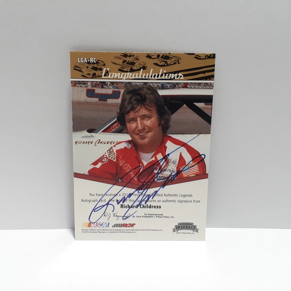 Tarjeta automática Richard Childress 2011 Press Pass doble firma 21/25 Nascar Foto 2 de 3