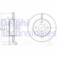 2X Delphi Bremsscheiben Vorne 238Mm BelÜFtet Passend FÜR Nissan Micra | BG3763