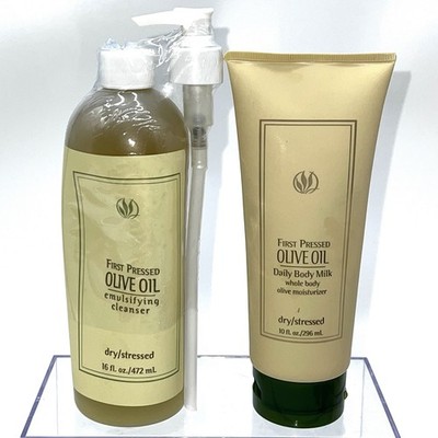 Serious Skin Care First Pressed Olive Oil Emulsifying Cleanser/Daily Body Milk