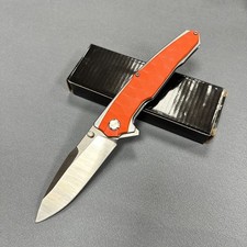 Veyros II  Orange&ndash; Premium Klappmesser mit D2 Stahlklinge & G10 Griff