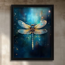Dragonfly Art Print Nature Inspired Wall Art Insect Illustration Botanical Print