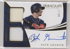 2018 Panini Immaculate Rookie Dual Materials 17/99 Zack Granite #RDM-ZG Auto 1h1