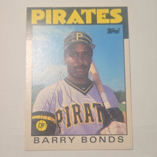 Topps 1986 Topps Traded Barry Bonds Rookie Card #11T Pittsburgh Pirates Signed. rookie card picture