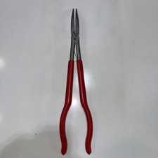 Snap On Long Neck 35 Bent Needle Nose Pliers Spring Loaded Handles 415cp Nice