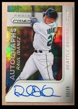 Raul Ibanez 2015 Panini #23 Prizm Tie-Dye On Card Auto Prizm 22/25 2