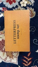 Wood Rubber Stamp Set Alphabet Numbers Letterpress Wooden Box