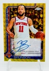 JALEN BRUNSON 2025-26 TOPPS CHROME 01/50 GOLD GEOMETRIC KNICKS AUTO BOOKEND