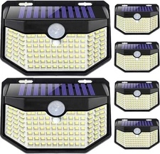 120 LED Outdoor Solar Lights with Motion Sensor and 3 Lighting Modes, IP65 Wa...