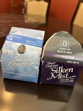 Two L’eggs Queen Black Pantyhose