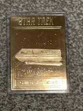 Danbury mint - Star Trek 22ct gold sculptured card -GALILEO SHUTTLECRAFT - (tos)