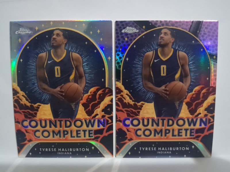 2025 Topps Chrome - Countdown Complete Refracors Tyrese Haliburton