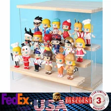 Clear Acrylic Display Case Countertop Box Organizer Stand Dustproof Showcase USA