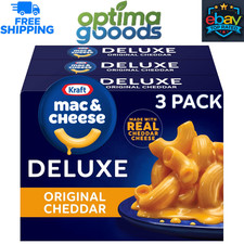 Kraft Deluxe Mac  Cheese   Original Cheddar Flavor 3 Boxes, 14 oz each 
