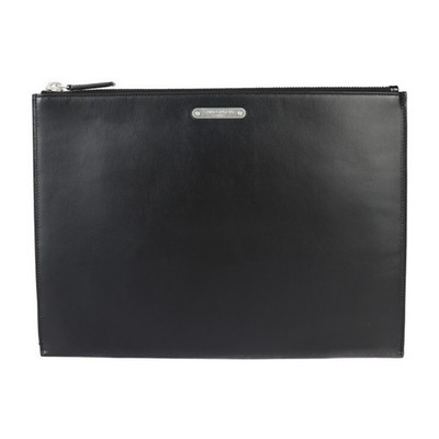 Saint Laurent Paris Ipad Militar Leder Clutch Tasche Schwarz Authentisch