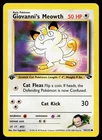 Giovanni's Meowth 74/132 Common 1st Edition Gym Challenge Pokémon Card