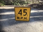 24” Vintage 80’s Road Sign 45 MPH Speed Limit Signs Decor Art Gas Oil Chevy Ford