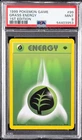1999 POKEMON BASE SET 1ST EDITION #99 GRASS ENERGY PSA 9