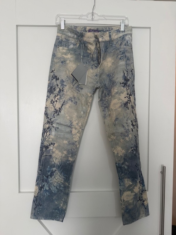 Ralph Lauren Purple Label Women’s Embellished Floral Jeans size 27