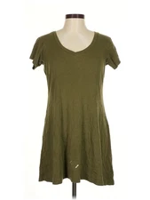 Moda International Women Green Short Sleeve T-Shirt M