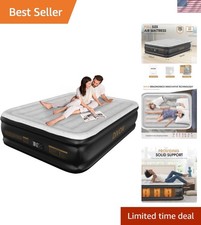 Air Mattress Full with Built in Pump,18   High Blow Up Mattress Full with Wave...