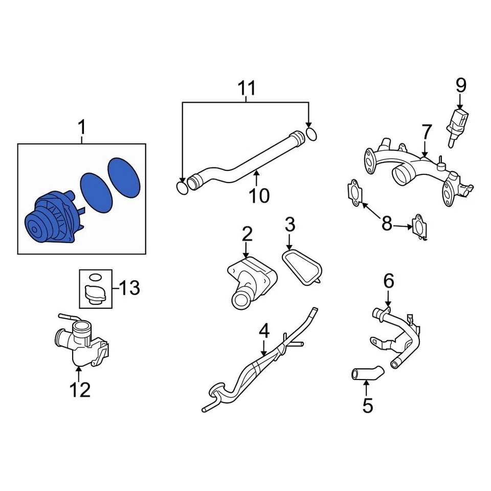 For Infiniti G35 2007-2008 Infiniti B1010JK20A Engine Water Pump Foto 4 de 4