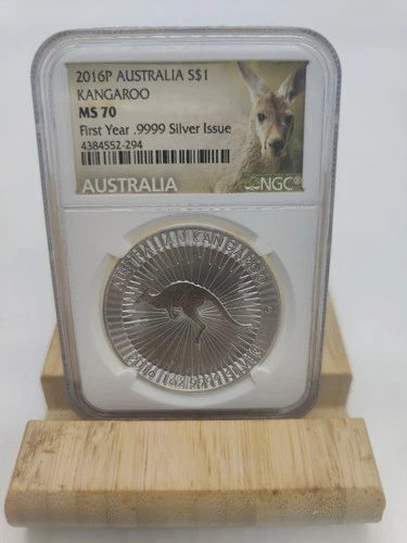 2016 First Year Australia $1 Kangaroo NGC MS70 1 Ounce Silver Coin .9999 Fine