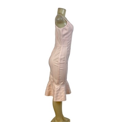 Venus Womens Blush Pink Bandage Midi Dress Sleeveless Ruffle Mermaid Hem Sz  S | eBay