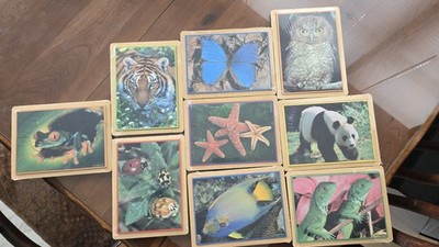 Lot Of 9 Lakeshore Learning wooden Animal Nature Puzzles Sealed New