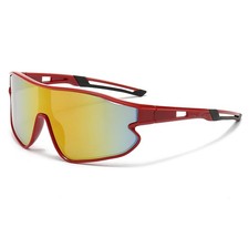 JOVAKIT Kids Baseball Sunglasses for Boys Girls Age Small, 06 Red/Red Mirror