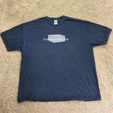 VINTAGE Murina USPS Postal Service T Shirt Mens 2XL Navy Blue Graphic Promo USA