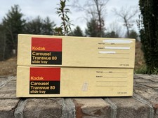 Vintage Kodak Carousel Transvue 80 Slide Tray With Original Box, Lot of 2