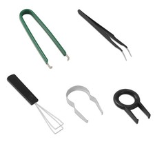 Set of 5pcs Keyboard Cleaning Tools, Keycap Remover Key Switch Puller Silver